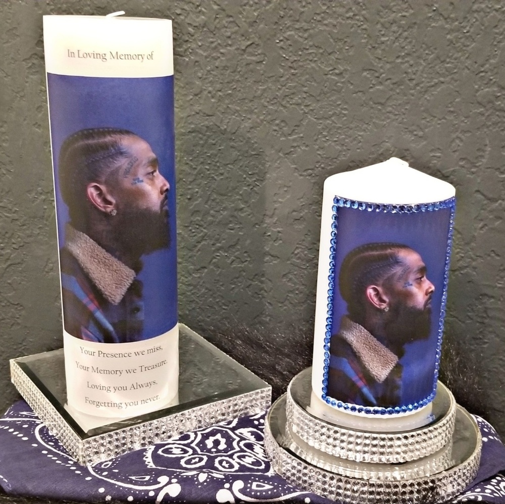Custom made Nipsey Hussle Candles